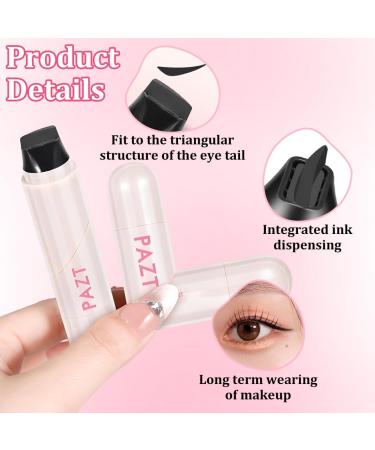 MOLZINY 2pcs Eyeliner Stamp Double Head Eyeliner Stamp Rotatable Eyeliner Waterproof Black Smudgeproof AllWeather Eyeliner Makeup for All Eye Shapes for Parties Travel - Buy Online on GoSupps.com