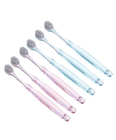 Beavorty 6 piece toothbrush crystal toothbrush travel toothbrush tooth cleaning brush classic toothbrush brass toothbrush oral care toothbrush cleaning toothbrush