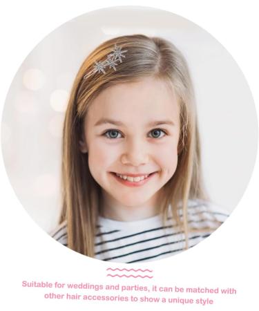 Beavorty snowflake hairpin hair side clips for girls Crystal Hair Clips Glitter Bobby Rhinestone Hair Barrettes rhinestone bobby pins french hair pin Miss Christmas alloy accessories 6x2.2cm Silver - Buy Online on GoSupps.com