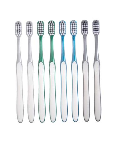 Partykindom 8st toothbrush to reduce tooth spots toothbrushes for men white toothbrush travel toothbrush comfortable easy travel adult manual little toothbrush man tpr