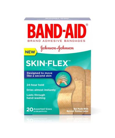 Band-Aid Brand Skin-Flex Adhesive Bandages Assorted Sizes 20 Bandages Per Box (5 Boxes)