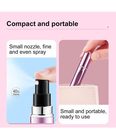 Portable 5ml Mini Travel Perfume Atomizer Refillable Spray Bottle (5 Pack) - Gold, Silver, Pink, Blue, Black - Buy Online on GoSupps.com