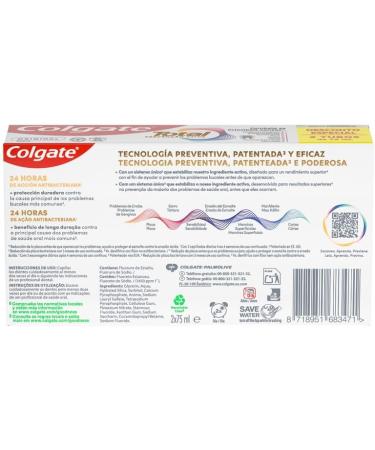  Colgate Colgate Total Prevention Active Original Toothpaste 2 x 75 ml | Fights the main causes* of oral health problems | 24-hour antibacterial protection | Clinically tested - Buy Online on GoSupps.com