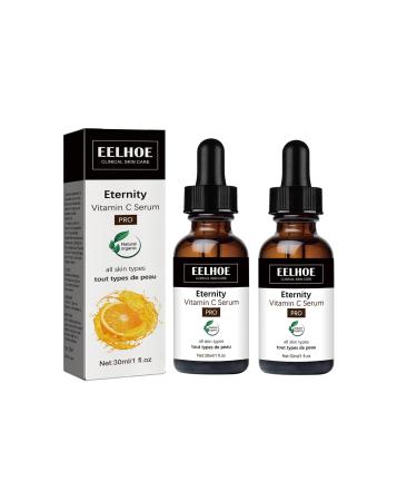 2023 EELHOE Eternity Vitamin C Serum  Collagen Boost Anti Aging Serum Vitamin C  Vitamin C Serum for Face Dark Spots  Anti-aging Daily Serum  Vitamin C Serum for Face with Hyaluronic Acid (2PC) clear 2P