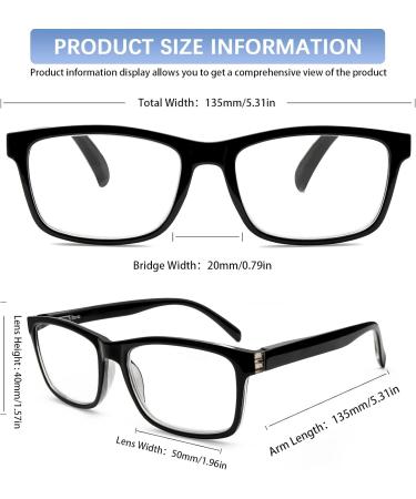 SIGVAN 6 Pack Blue Light Blocking Reading Glasses for Men & Women - Anti Eyestrain Spring Hinge Computer Readers (1.50 Magnification - Buy Online on GoSupps.com