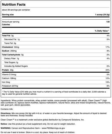 Swanson Real Food Chocolate Ice Cream Whey Protein Powder - Amino Acids for Muscle Support | International Shipping - Buy Online on GoSupps.com