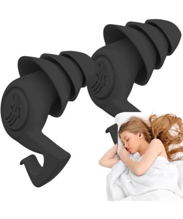 Ear Plugs For Sleeping - Silicon 3 Layer Hearing Protection Reusable Sleep Ear Plugs | Effective Washable Ear Plugs | Noise Cancelling Ear Plugs | Super Soft High Decibel Ear Plug For Reading Sleeping Black 1 count (Pack of 1) - Buy Online on GoSupps.com