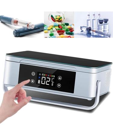 Insulin Cooler Refrigerated Box Portable Dual Charger Insulin Drug Reefer Refrigerator Long Working 8-10 Hours Keeping Cooler 2-8 C (Color : 2batteries)
