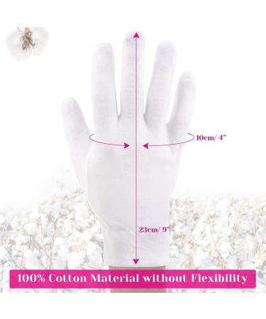 Moisturizing Gloves for Overnight Therapy - 3 Pairs | Premium White Cotton for Eczema, Dry, Sensitive Skin | One Size Fits Most - Buy Online on GoSupps.com
