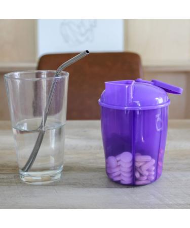 Ezy Dose Vitamin Organizer - 6 Large Compartments for Monthly Storage - 30-Day Supply - Assorted Colors - 1 Count - Buy Online on GoSupps.com