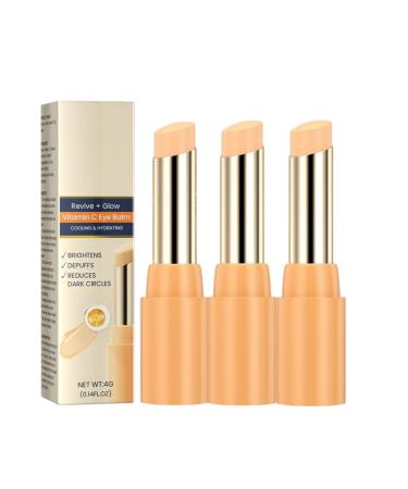 Vitamin C Eye Cream Stick, Moisturize Eye Cream Stick, Eye Brightening Stick, Reduce Eye Bags, Firm Skin (3PC)