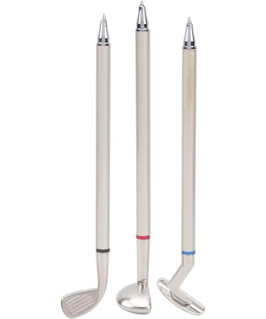 Keenso Mini Golf Ballpoint Scalery - Stylish Desk Decoration & Golf Gifts for Golfers | Unique Pen Holder with Golf Club & Clock (Black & White) - Buy Online on GoSupps.com
