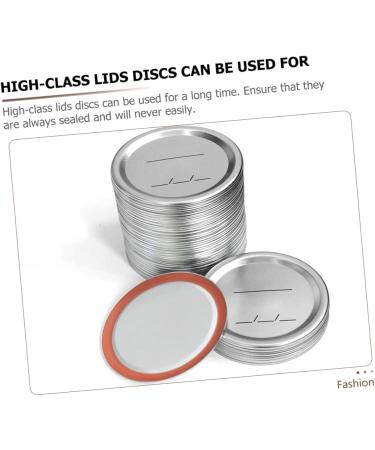 POPETPOP 90 Pcs Mason Jar Lids Mason Jars Date Discs Coffee Glass Storage Lids Replacement Lids Wide Mouth Canning Lids Mason Can Lids Covers Tin Mason Jar Disc Tinplate Sealing Cap Split Silverx3pcs 7X7X0.2CMx3pcs - Buy Online on GoSupps.com