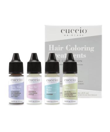 Cuccio Haircare Try Me Collection Kit | Hair Coloring Essentials | Gluten & Paraben Free | Travel Size 4 Pc | Stop The Burn & Gray Hair Treatments - Buy Online on GoSupps.com
