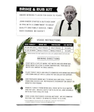 Kinder's Organic Turkey Brine and Rub Kit 11.25oz with Brining Bag | Gluten-Free, USDA Organic, Kosher - Buy Online on GoSupps.com