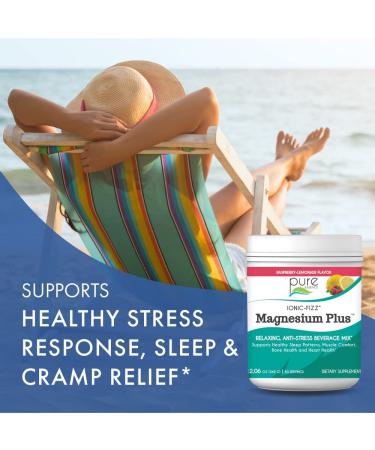 Pure Essence Ionic-Fizz Magnesium Plus - Raspberry Lemonade Flavor 12.06 oz | Boost Energy & Relaxation - Buy Online on GoSupps.com