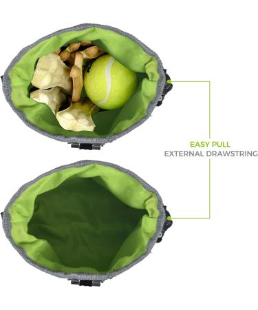 Reopet Waterproof Dog Treat Pouch Bag | Multiple Pockets & Built-in Poo Bag Dispenser | Hands-Free and Adjustable Belt | Ideal for Walking and Outdoors | Grey/Black - Buy Online on GoSupps.com