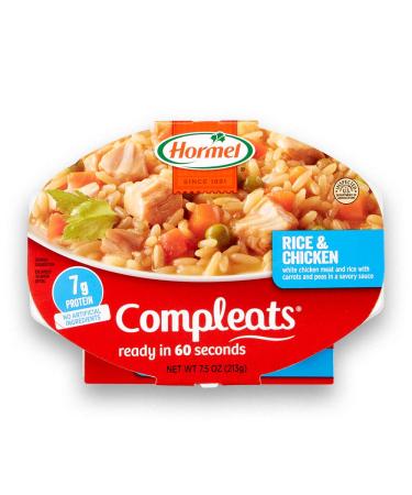 HORMEL COMPLEATS Rice & Chicken Microwave Tray, 7.5 Ounces (Pack of 7)