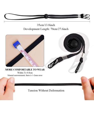 ACCROL 10pcs Adjustable Lanyard Elastic Bands - Portable Necklace Hanger & Reusable Ear Holder Rope - Black Rubber Band for International Shipping - Buy Online on GoSupps.com
