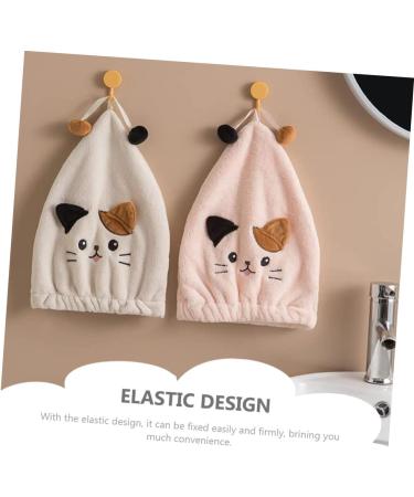 Ciieeo 4 Pcs Cat Dry Hair Cap Plopping Towel Curly Hair Microfiber Hair Towel for Curly Hair Cosmeticos Bath Hat Hair Drying Turban Hair Drying Caps Coral Fleece Bangs Dry Hair Towel As Shownx2pcs 33X27CMx2pcs - Buy Online on GoSupps.com