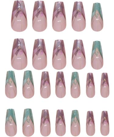 False Nails Set | Colorful Irregular Nails Set - Portable Supplies Cute False Nails for Holiday Dates Family Gatherings - Buy Online on GoSupps.com