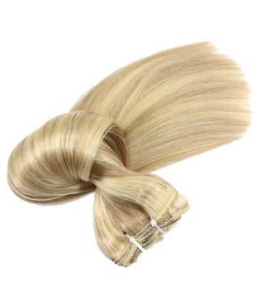 Eufficco Human Hair Lace Clip In Hair Extensions 20 120g Highlights Dirty Blonde/Bleach Blonde Remy Hair Extensions - Buy Online on GoSupps.com