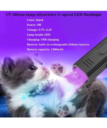 Portable Woods UV Lamp - 365 Nm Black Light Flashlight for Pet Urine Detection & Bed Bug Inspection - Buy Online on GoSupps.com
