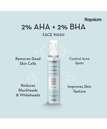 AHA 2% + BHA 2% Face Wash | Exfoliant & Hydrating Soothing Formula 100ml | International Shipping Available - Buy Online on GoSupps.com