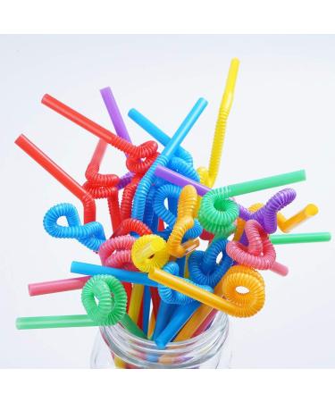 200 Pcs Colorful Plastic Flexible Straws - 10.2 Long, 0.23 Diameter (2 pack) - Buy Online on GoSupps.com