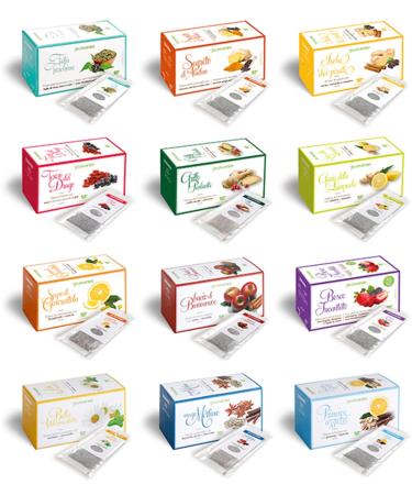 Regina di Fiori Regina di Fiori - Assorted herbal teas and infusions. 12 boxes with 15 x 3g filters (180 filters total)