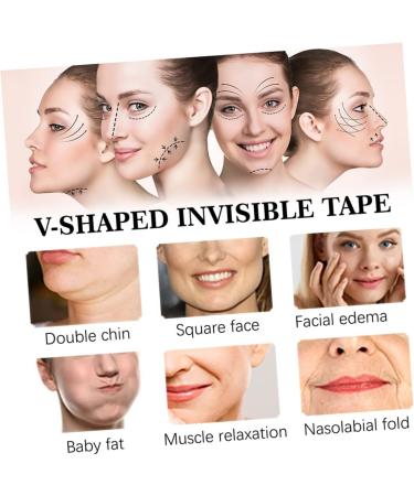 Didiseaon 80pcs V-type Lift Face Pasters Invisible Tape Skin Tightening Tapes Synthetic Rubber Transparent - Buy Online on GoSupps.com