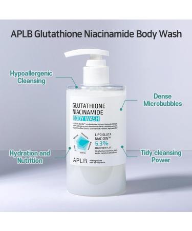 APLB Glutathione Niacinamide Body Wash | LIPO GLUTA NIAC CEN 5.3% | Korean Skincare for Soft Moisturized Skin - Gentle & Safe Ingredients - Buy Online on GoSupps.com