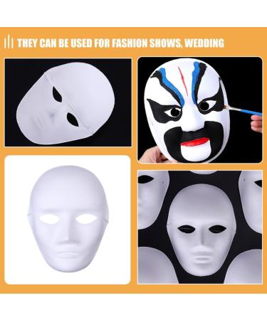 CALLARON 9 Pieces Paper Mache Masks - Plain White Blank Theater Masks for Crafting | Ideal for Adults & Holiday Projects - Buy Online on GoSupps.com