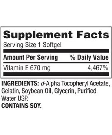 Spring Valley Extra Strength Vitamin E D-Alpha Softgels 1000 IU - 60 Count - Buy Online on GoSupps.com
