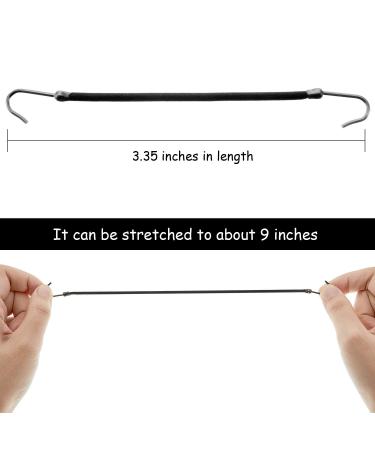 15 Pieces Black Ponytail Hook Rubber Bands - Elastic Hair Holders for Women | Hair Styling Accessories - Buy Online on GoSupps.com