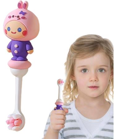 Toddler Training Toothbrush - Soft Bristle Children's Hand Toothbrush in Pink/Rabbit Design for Boys & Girls - Buy Online on GoSupps.com