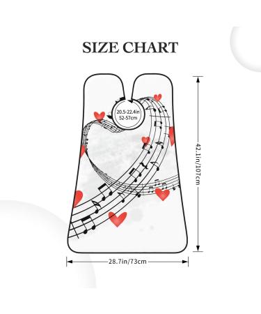 Heart Music Note Beard Bib - Non-Stick Grooming Cloth & Hair Catcher for Men | Perfect Gift & Salon Cape Apron for Shaving & Trimming - Buy Online on GoSupps.com
