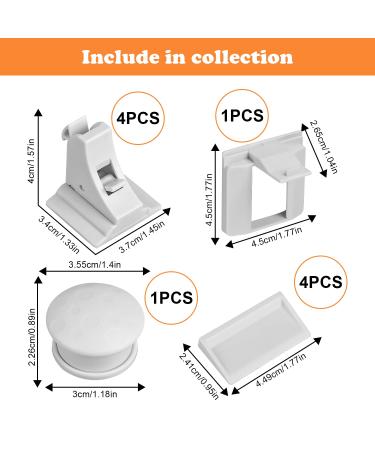 4-Piece Child Locking Cabinet Set + Magnetic Key - Invisible Baby Safety Drawer Lock - Easy Installation Without Drilling or Screwing - Buy Online on GoSupps.com