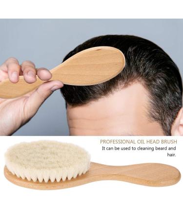 Natural Goat Hair Brush - Soft Bristle Retro Oil Head Hairdressing Brush for Women Men & Children - Perfect Baby Brush with Handle - Buy Online on GoSupps.com