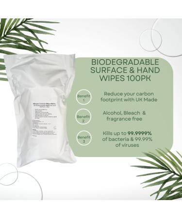 Nilaqua Canister Refill Wipes 100 Pack of Biodegradable Cleaning and Disinfectant Wipes for Surface hand Antibacterial Sanistising Effective Against UP to 99.9999% of Bacteria & Viruses - Buy Online on GoSupps.com