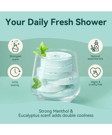 BABYPEACH Eucalyptus Shower Steamers 6-Pack with Essential Oils | Stress Relief Aromatherapy Shower Tablets for Home Spa | Birthday Gifts for Women and Men - Buy Online on GoSupps.com