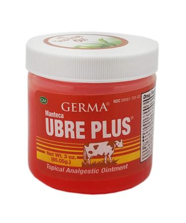 Germa Manteca Ubre Plus Topical Analgesic Ointment (Red) 3 oz.
