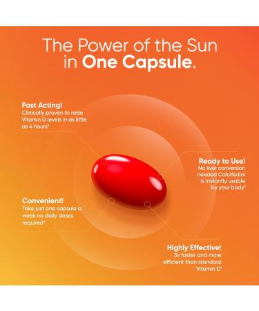 Immunotec Sunray Vitamin D 5-Month Supply Calcifediol 75 mcg Once a Week Dose Superior Absorption - Fast Acting - Buy Online on GoSupps.com