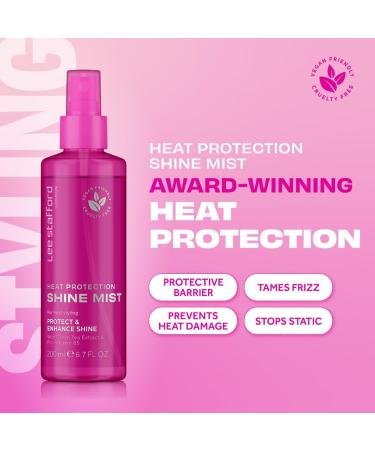 Lee Stafford Heat Protectant Hair Spray | Styling Collection - Best Thermal Defense Shine Mist for Daily Use Frizz Control with Protection Flat Iron & Blow Dry Safe Hydrating 6.7 Fl Oz Heat Protection Shine Mist - Buy Online on GoSupps.com
