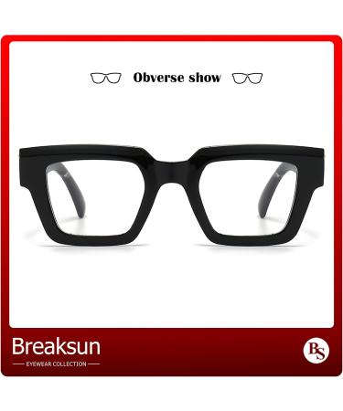 Shop Fashion Square Glasses - Blue Light Blocking Eyewear for Men & Women | Black Thick Frame & Floral Leg Design - Buy Online on GoSupps.com