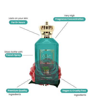Ghazala - Perfumes for Women - Inspired by PDM's D.elina E.xclusif- 3.4 Fl Oz - Long Lasting - EDP Turkish Rose Peony Musk Petalia & Vanilla - Cruelty Free - 100ml - Buy Online on GoSupps.com