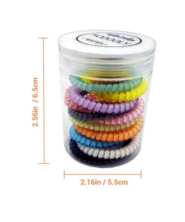 Candy Color 12 Piece Spiral Hair Ties | Small Multicolor Hair Coils | No Crease Coil Elastics for Women and Girls - Buy Online on GoSupps.com