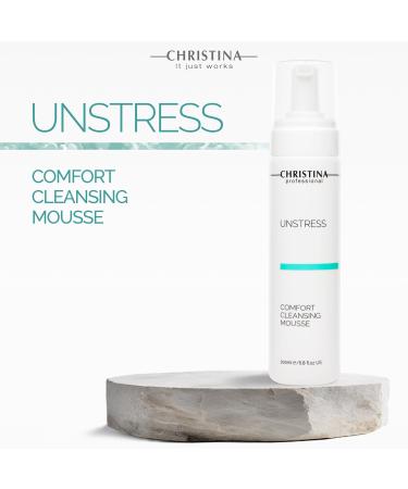Buy CHRISTINA Unstress Comfort Cleansing Mousse - Gentle Green Tea & Vitamin B5 Face Cleanser for All Skin Types 200ml | 24-Hour Hydration - Buy Online on GoSupps.com
