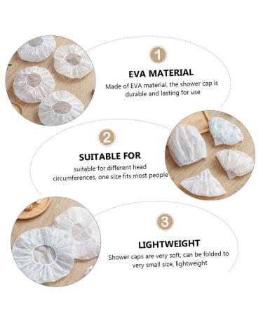 FOMIYES Women's Shower Cap Set - 4pcs Bathing Hair Caps for Ladies | Adjustable Crown & Waterproof Design - Buy Online on GoSupps.com