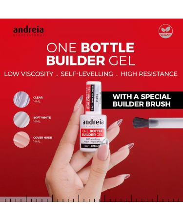 Andreia Professional Nail Structure - 3-Phase 3-in-1 Low Viscosity Builder Gel - LED & UV - Self-Leveling Clear 14ml - International Shipping Available - Buy Online on GoSupps.com
